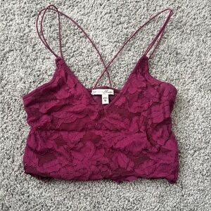 Burgundy Lace Bralette